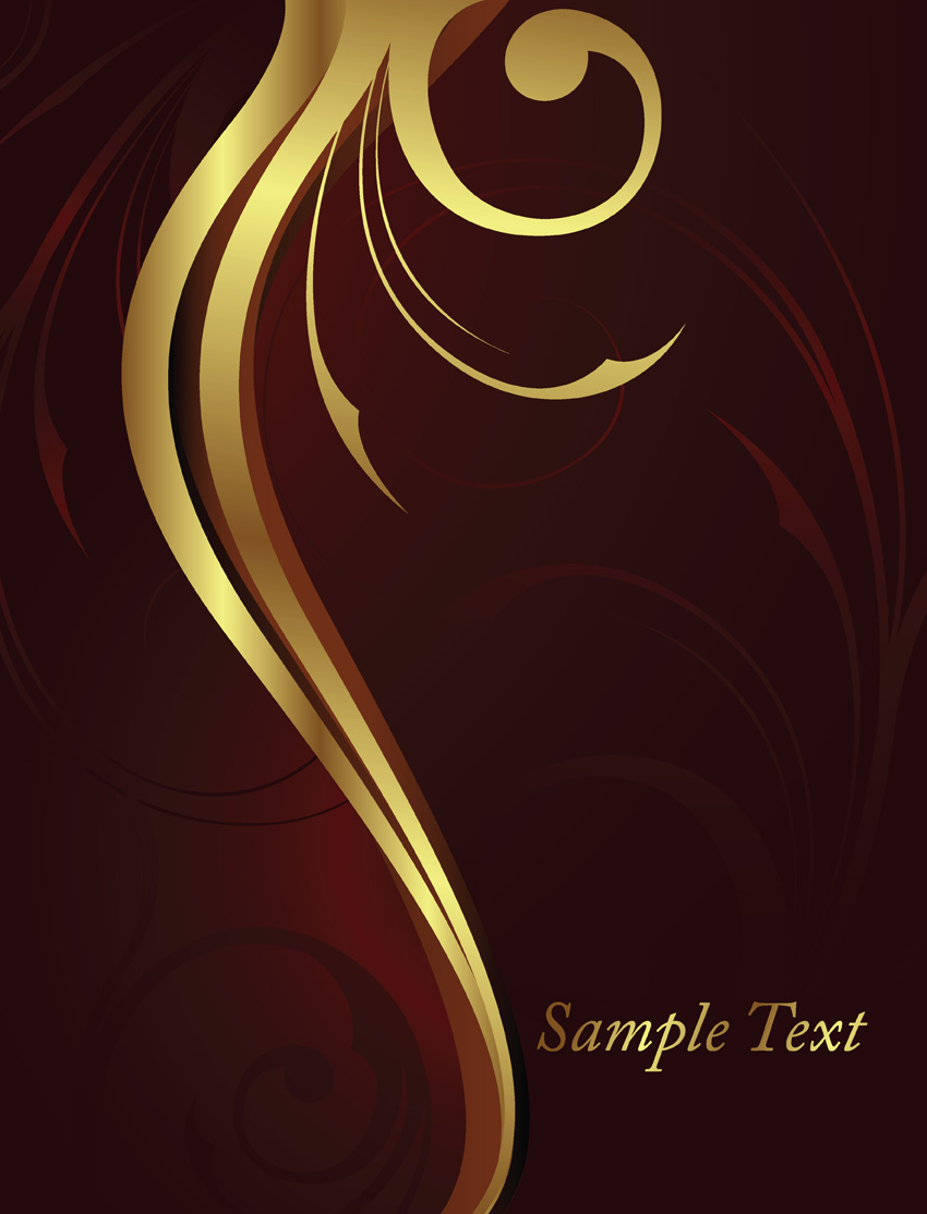 decorative background retro elegant golden decor