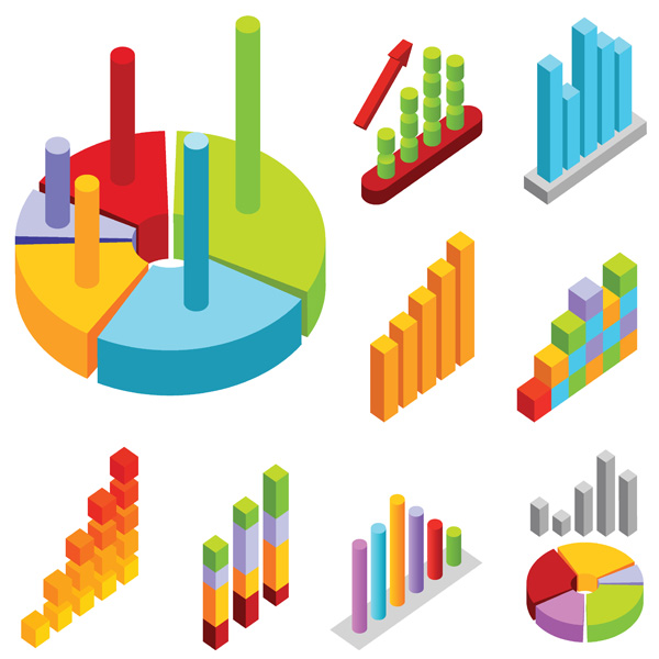 chart templates modern colorful 3d design