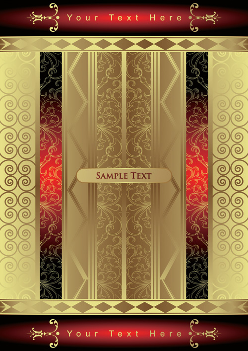 decorative background luxury golden red decor