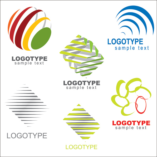 logotype templates colored abstract geometric design