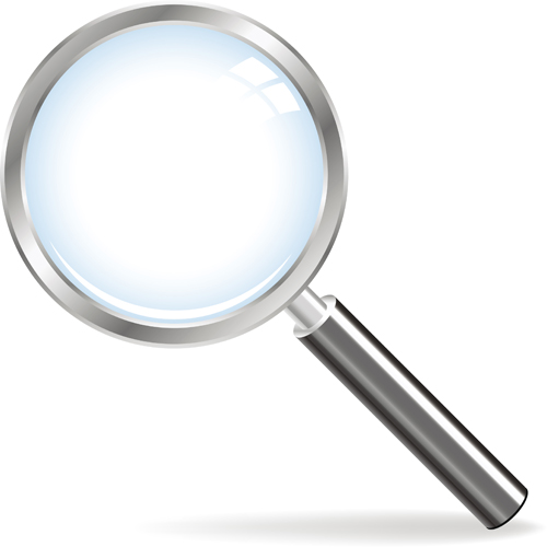 magnify glass icon modern shiny closeup design