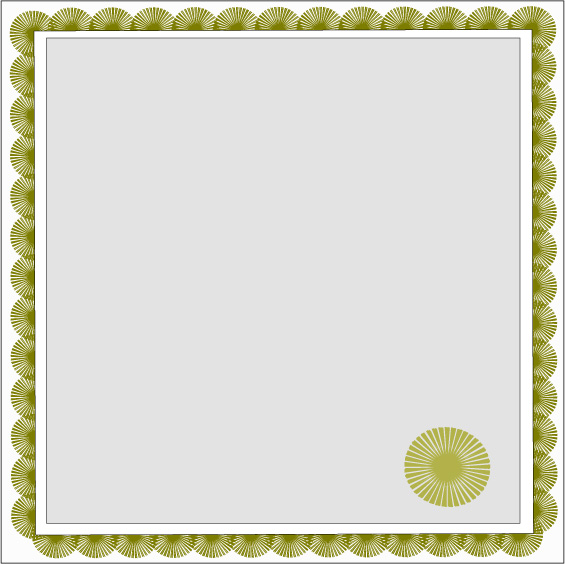 border template repeating flat circles decor