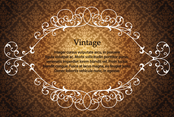 frame template vintage symmetrical seamless design