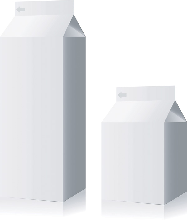 carton box packages icons white 3d sketch