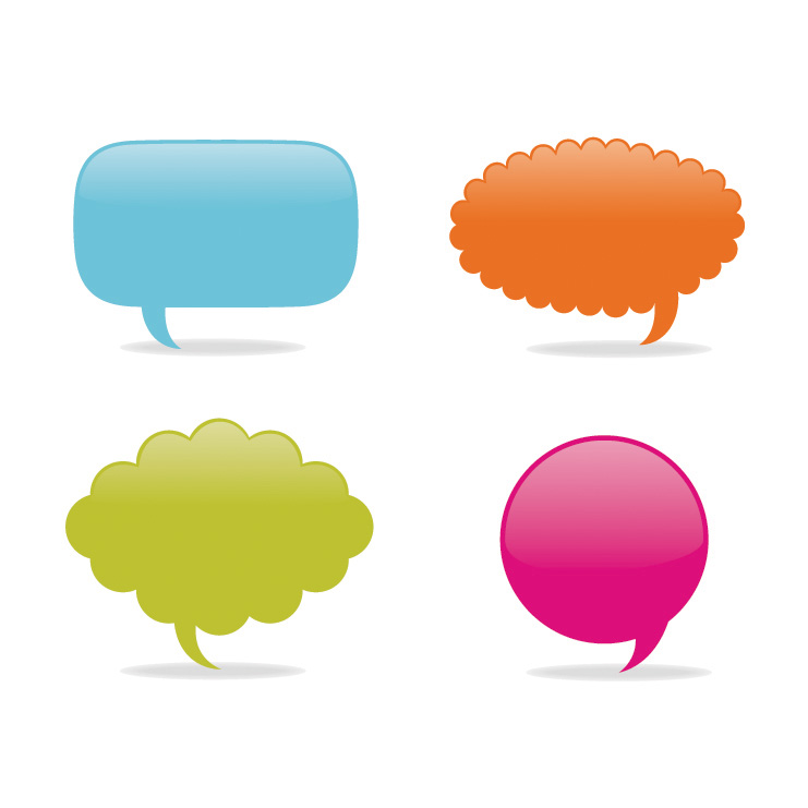 sticker templates colored blank decor speech bubble icons