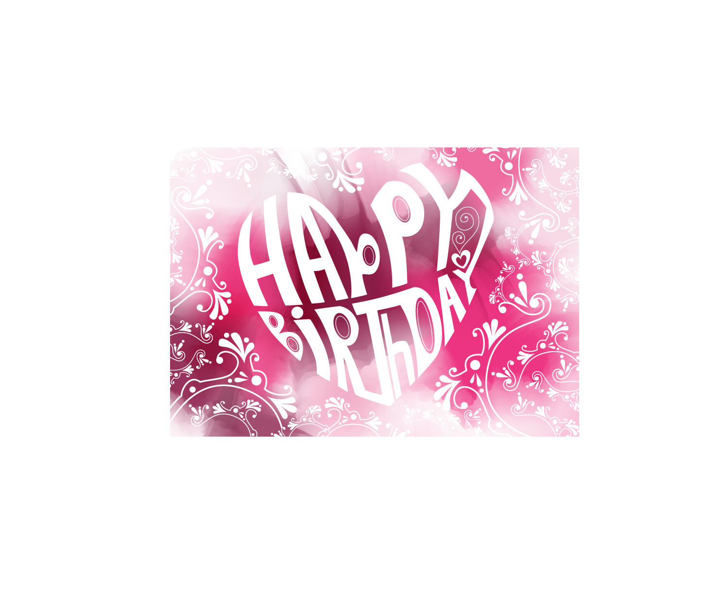 birthday background curves texts ornament heart layout