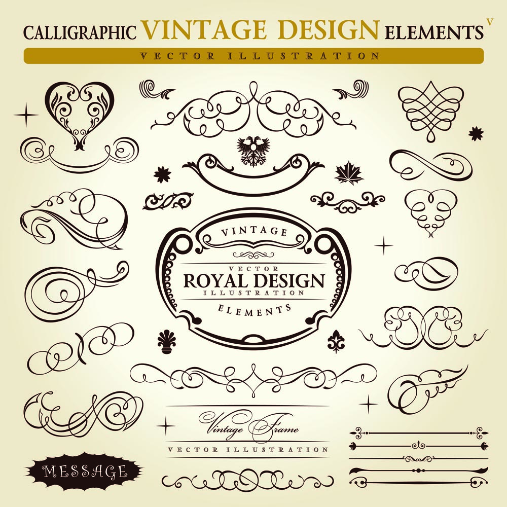 document design elements classical symmetrical curves