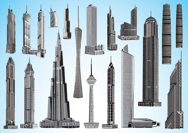 skyscrapers models 3d modern architecture design