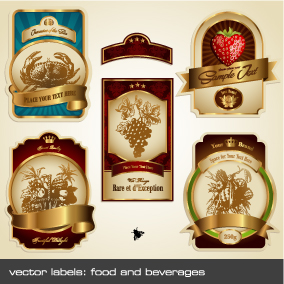 product label templates modern colored shiny shapes