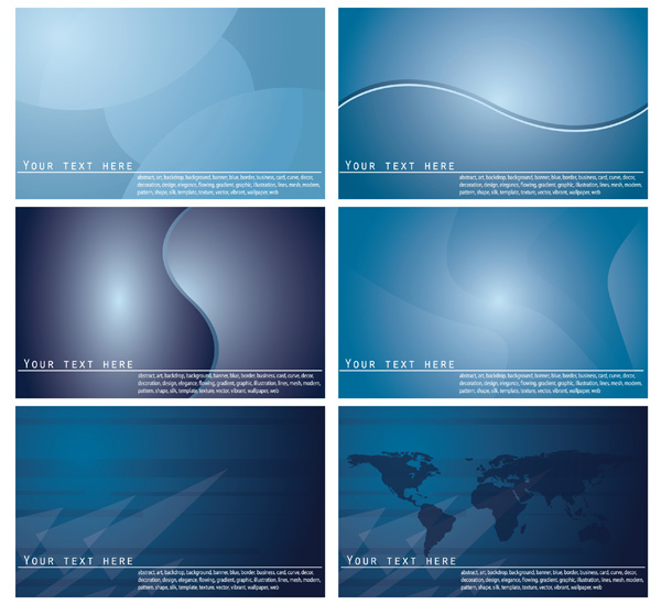 presentation template sets modern dark blue decor