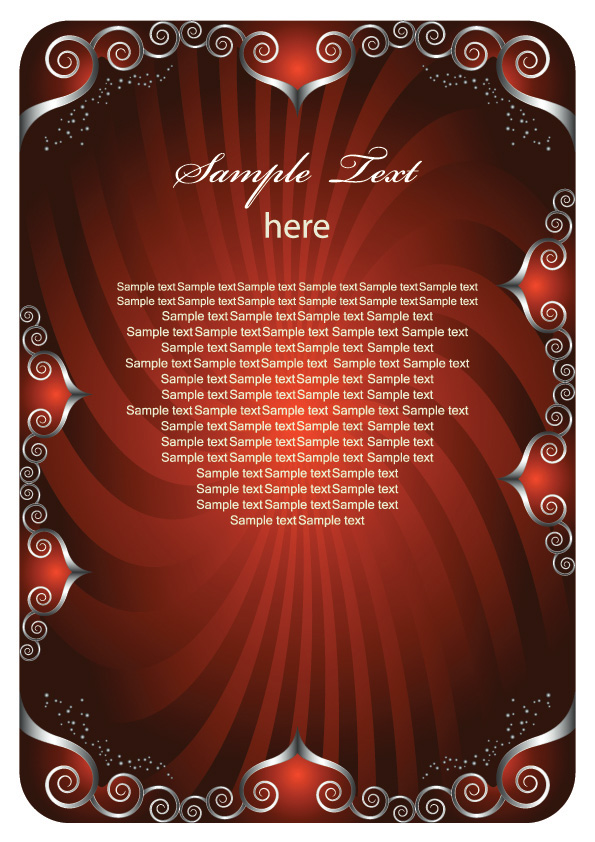 decorative background seamless symmetrical border red rays decor