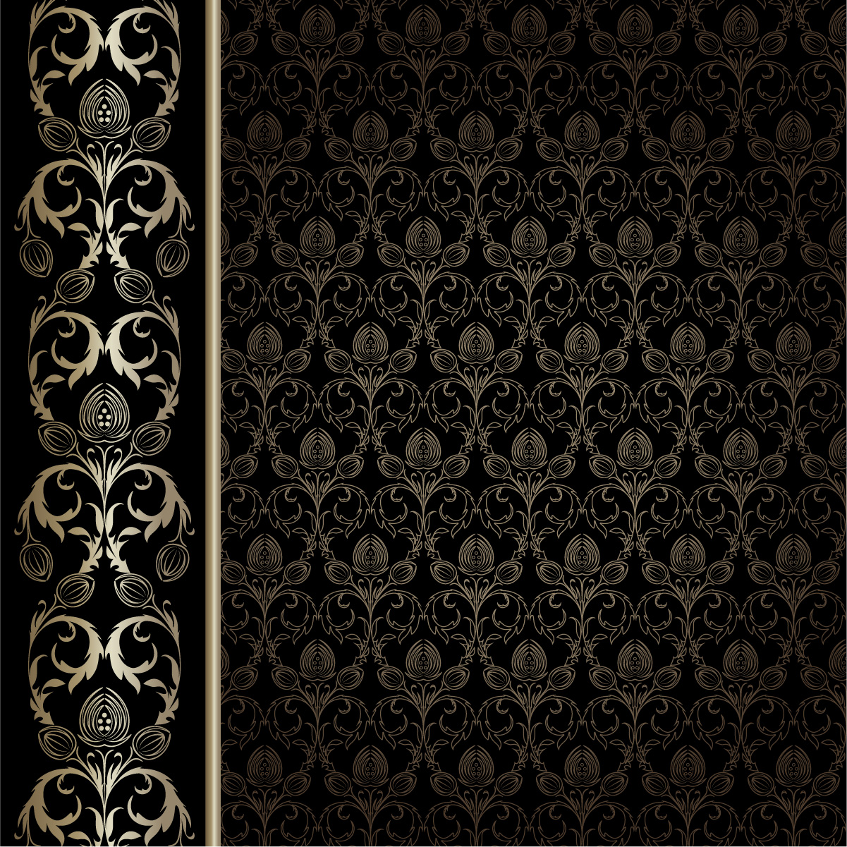 decorative pattern classical symmetric decor luxury black design