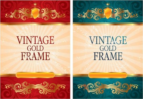 cover backdrop elegant golden design vintage royal style