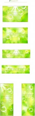 natural background sets green leaf bubbles bokeh decor