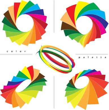 decorative circles templates colorful 3d decor