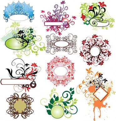 document decorative design elements elegant shape retro ornament