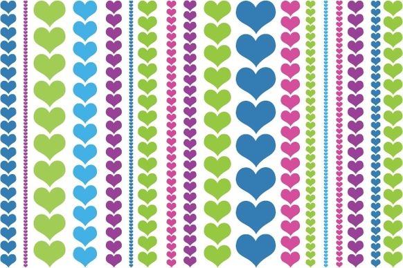 heart pattern colorful flat repeating decor