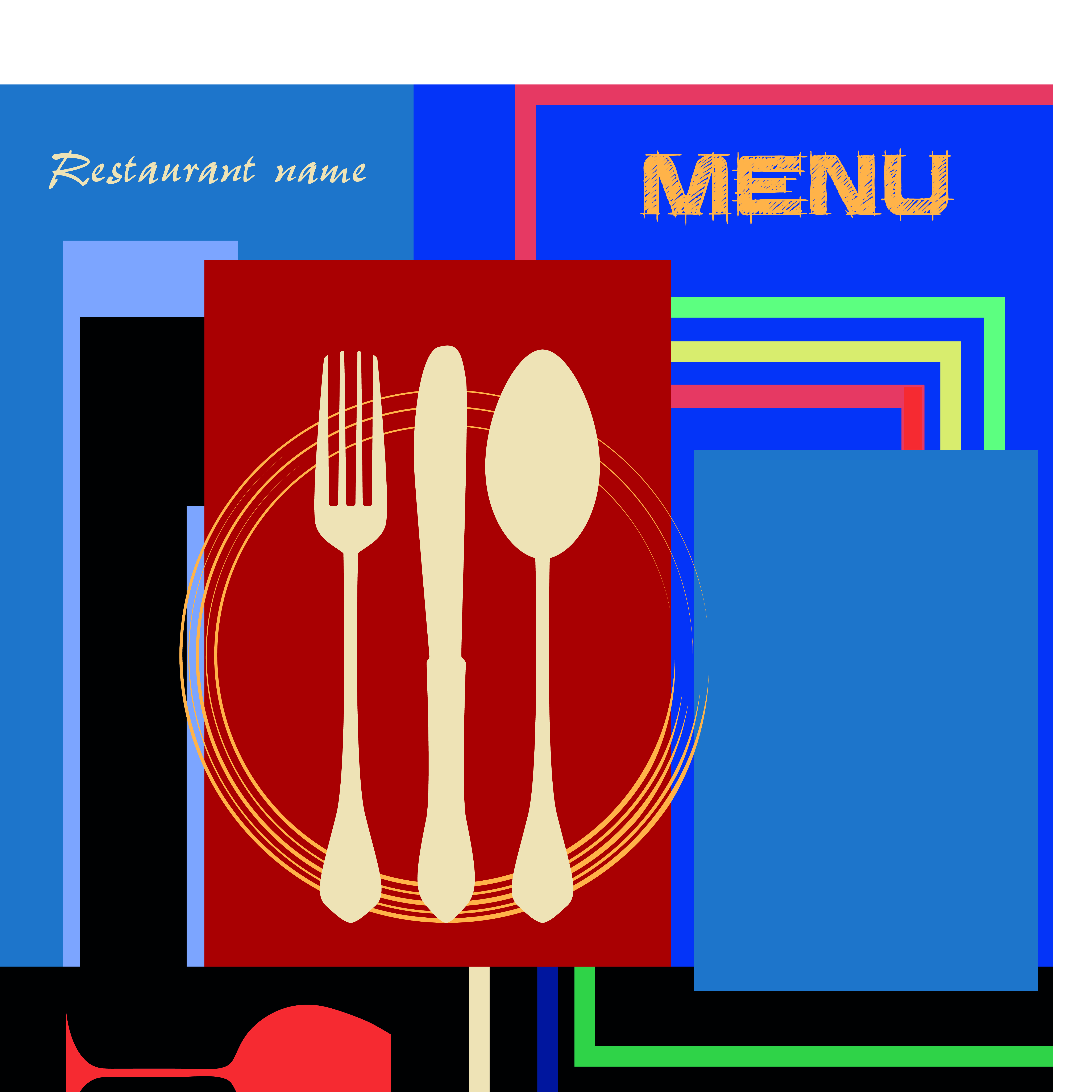 retro menu posters 02 vector