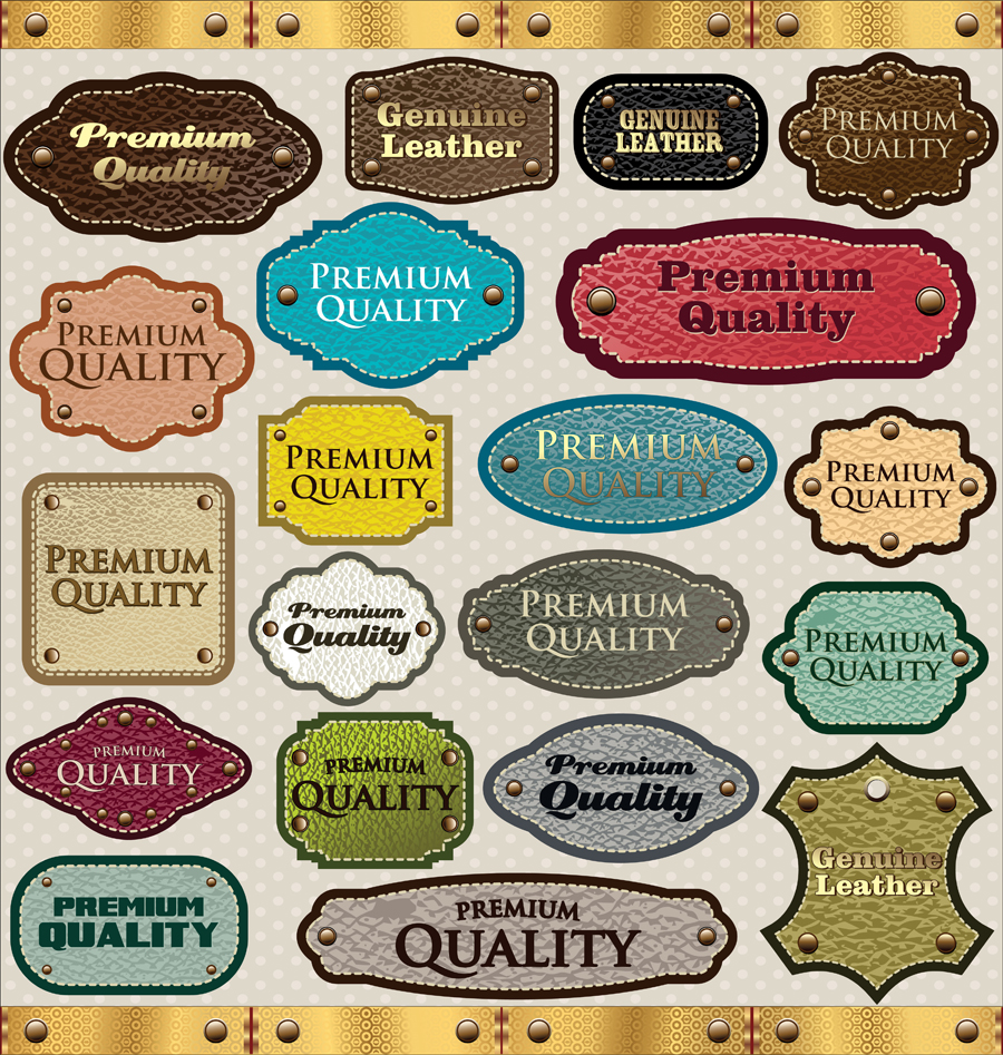 classic label stickers 02 vector