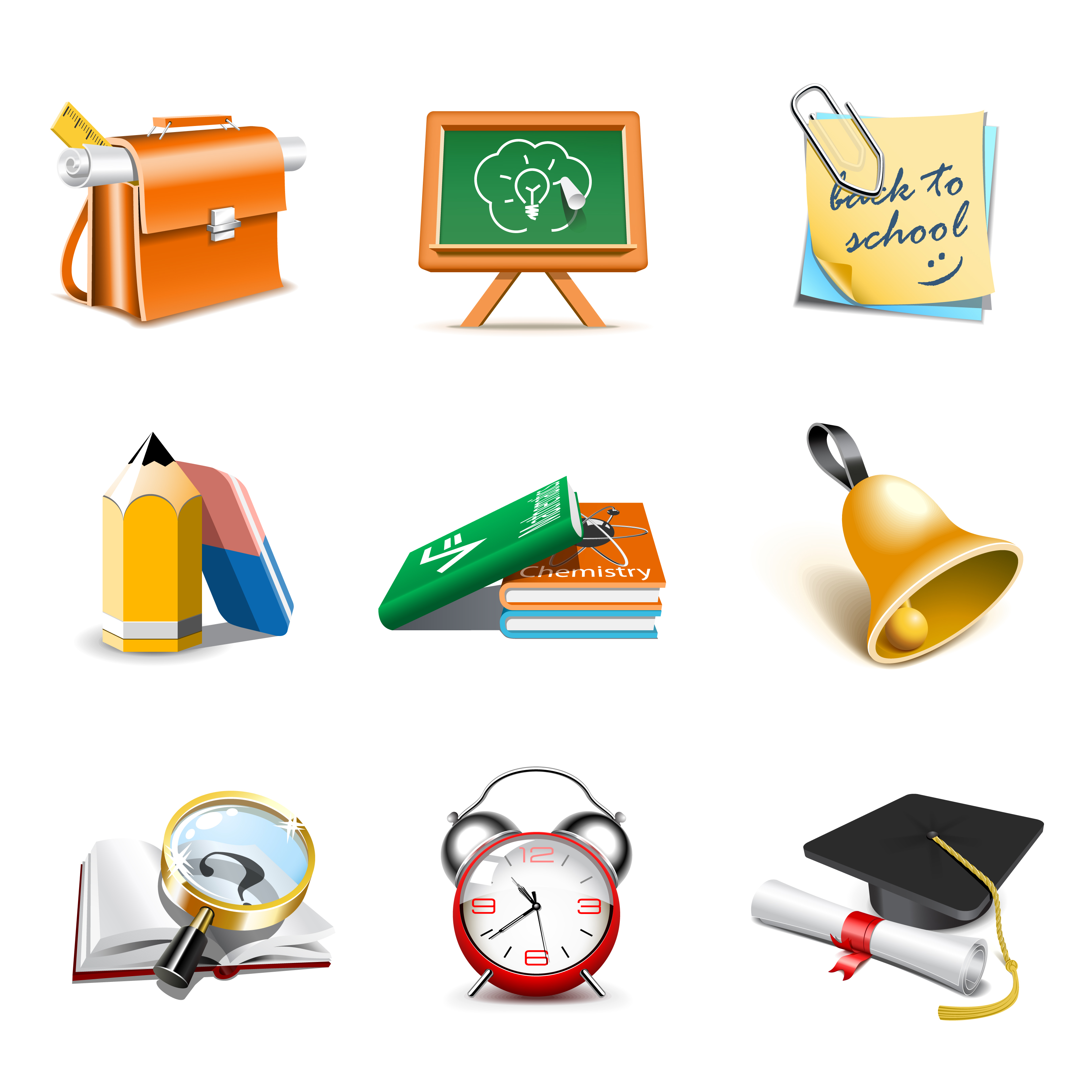 exquisite school supplies 03 vector