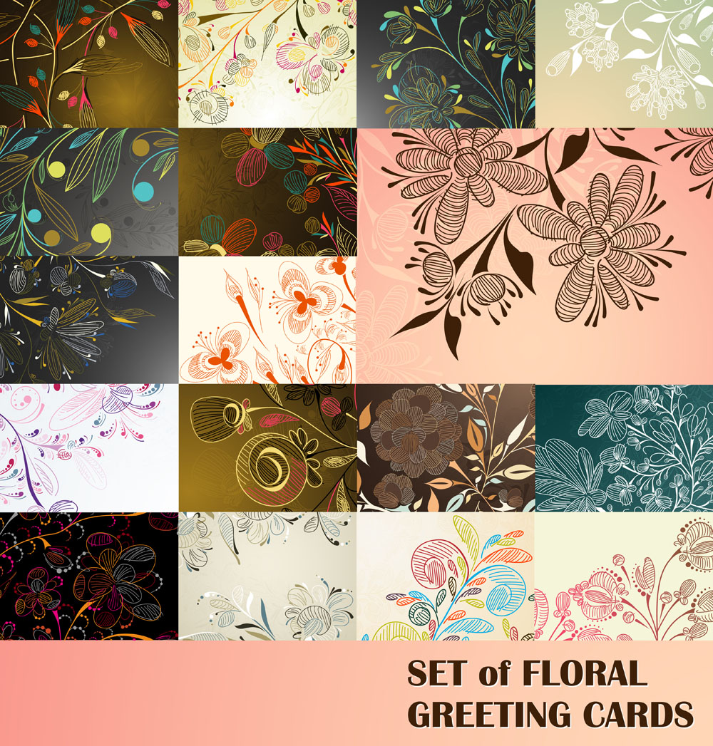 classic flowers illustrator 04 vector