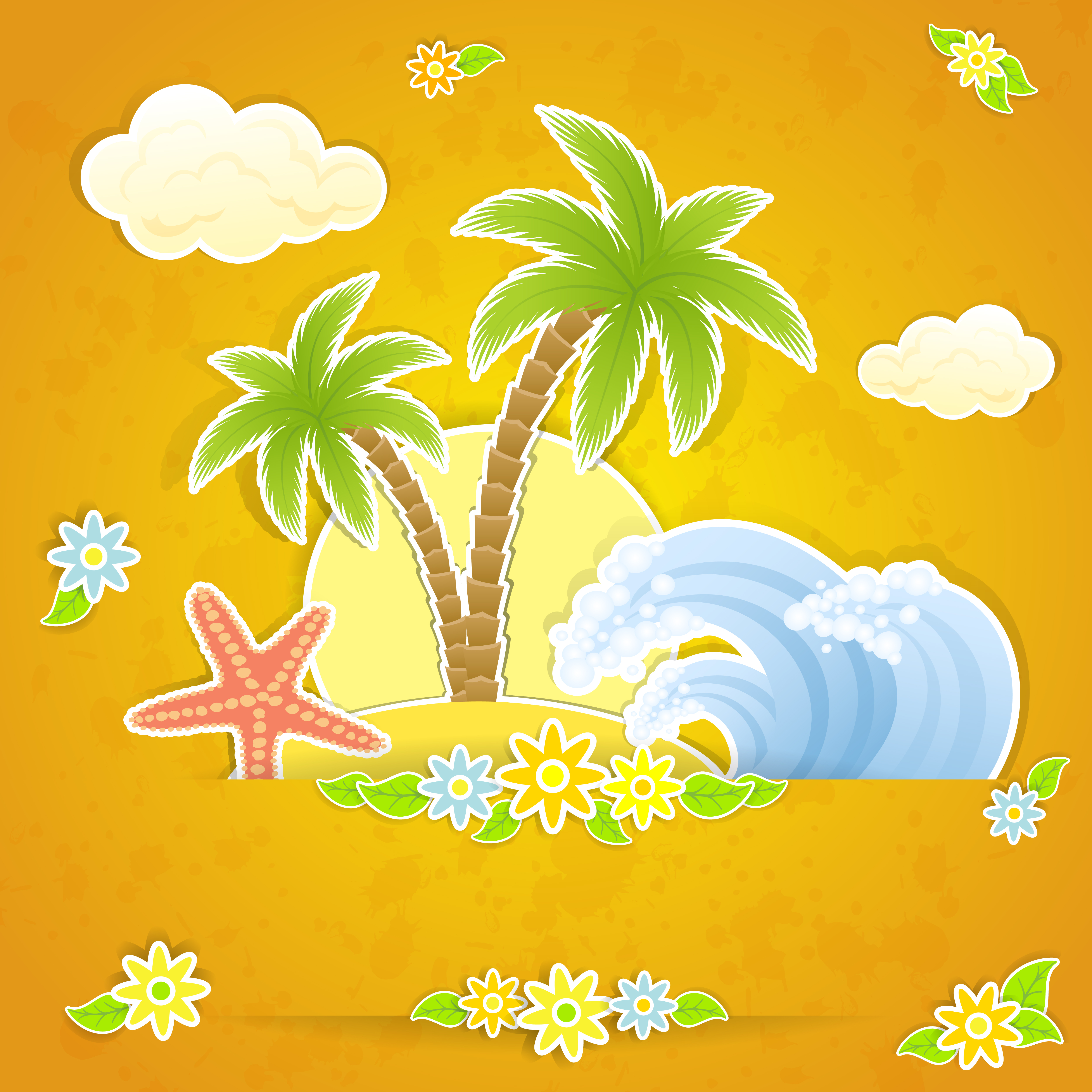 beautiful summer card 04 vector