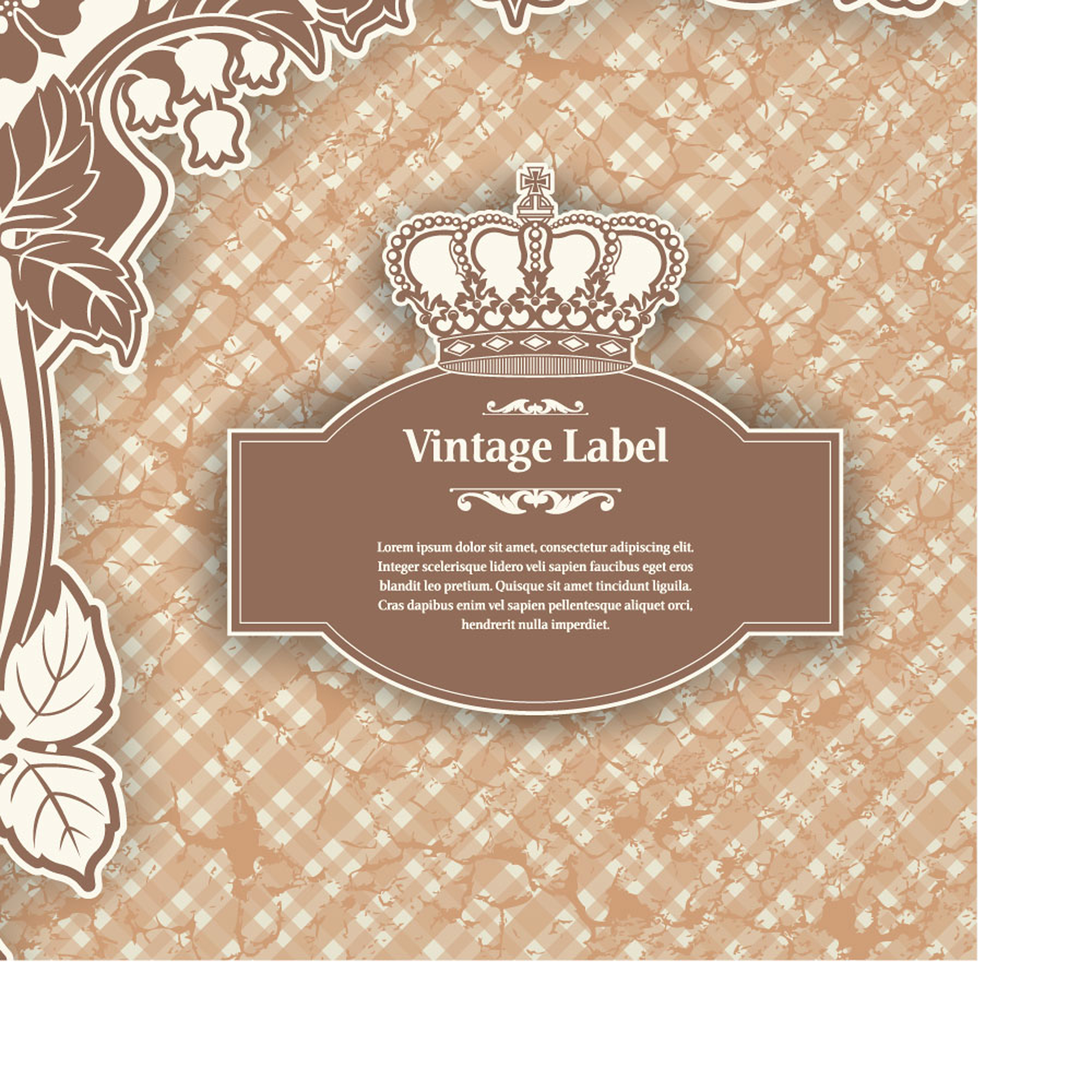 classic pattern label 01 vector