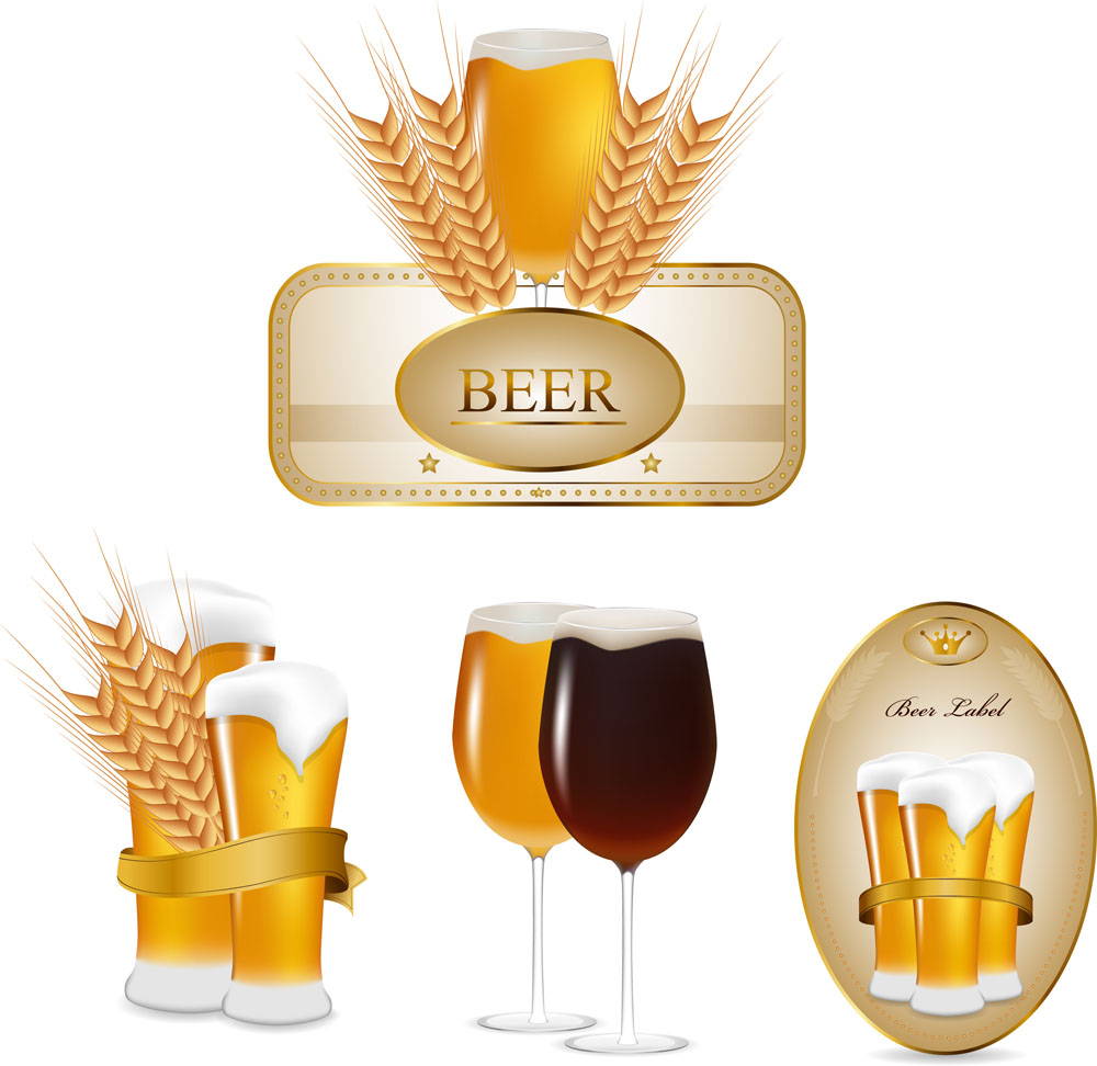 beer labels 02 vector