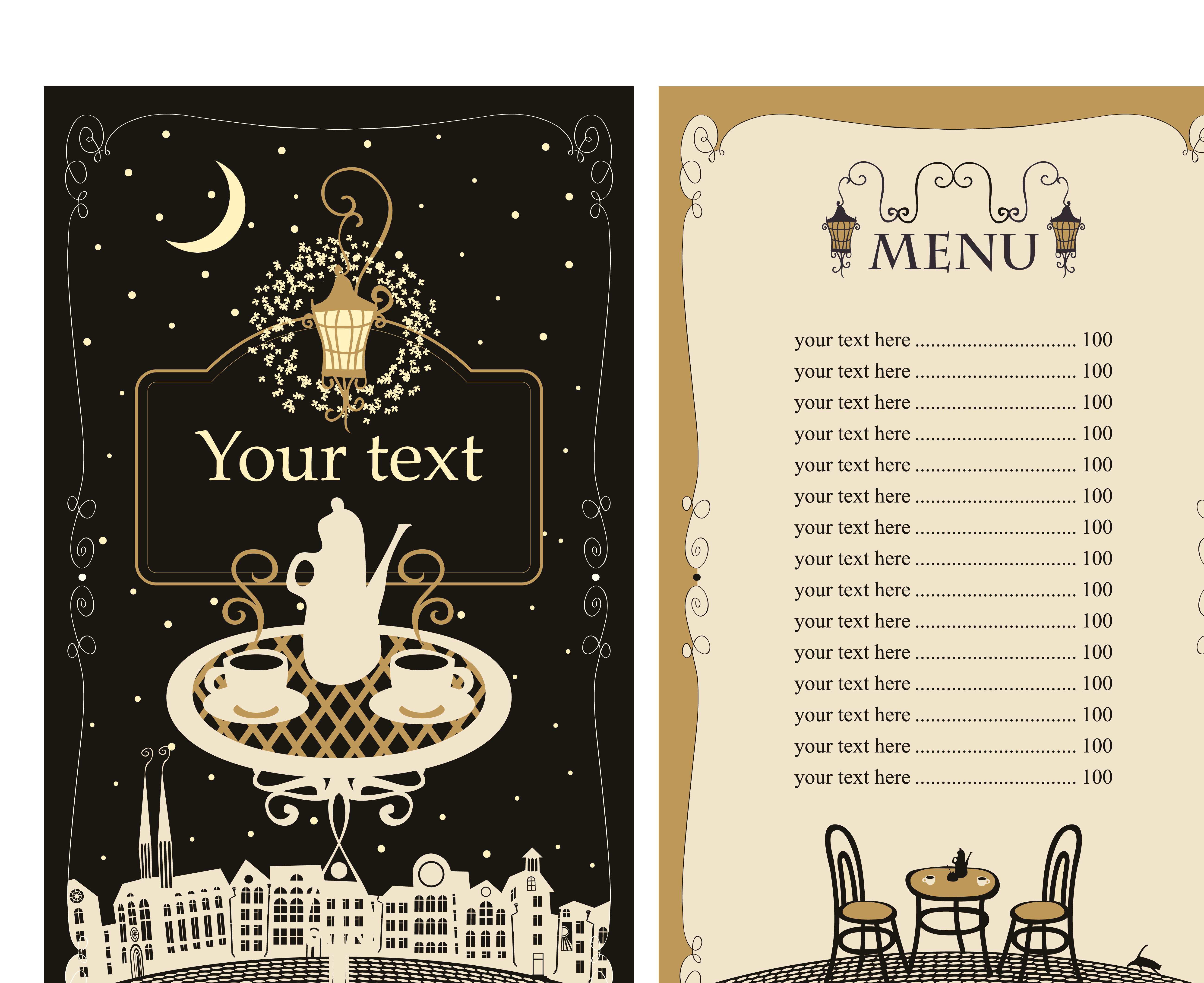 menu cover design 05 vector