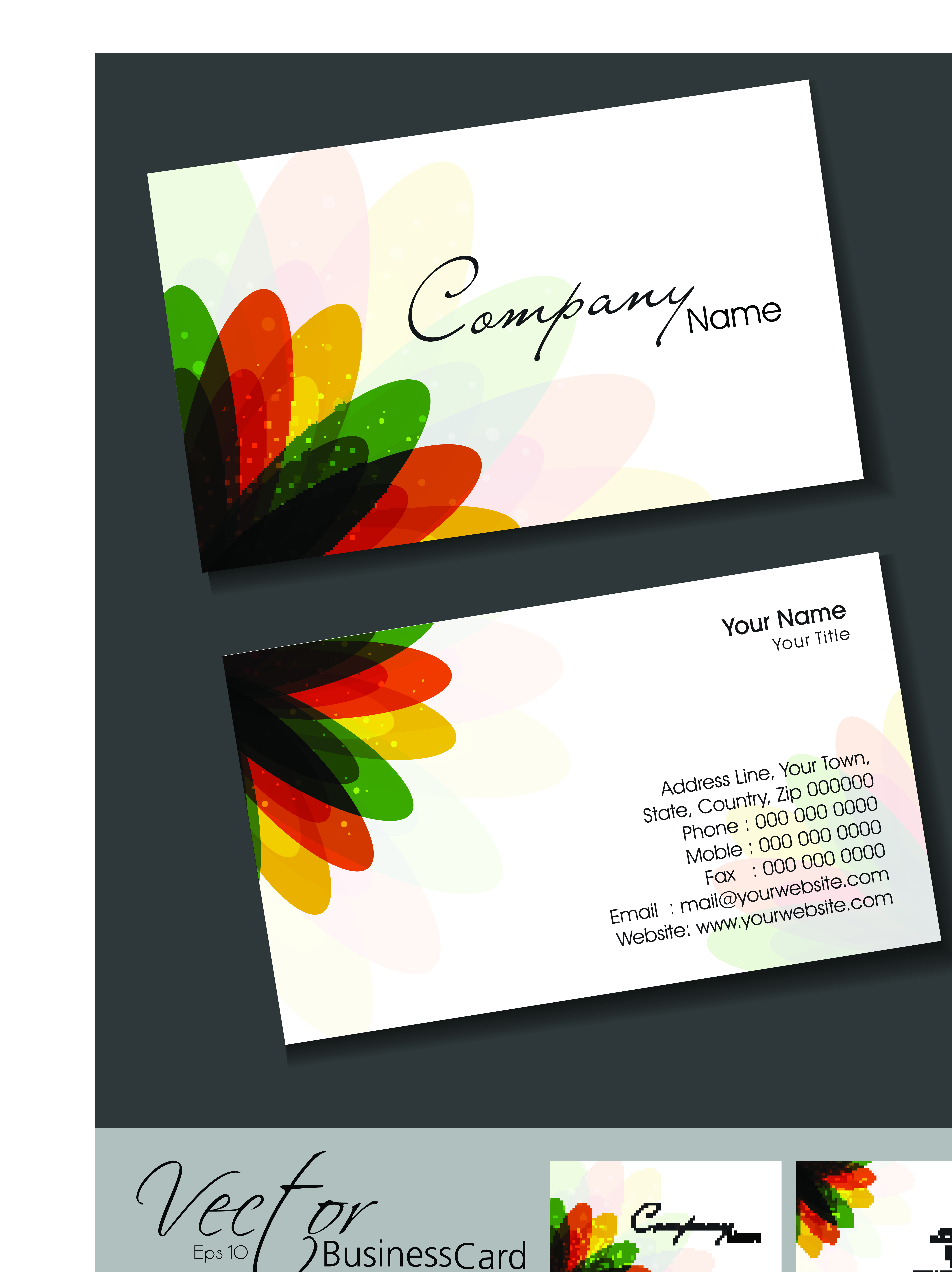 colorful card design 08 vector