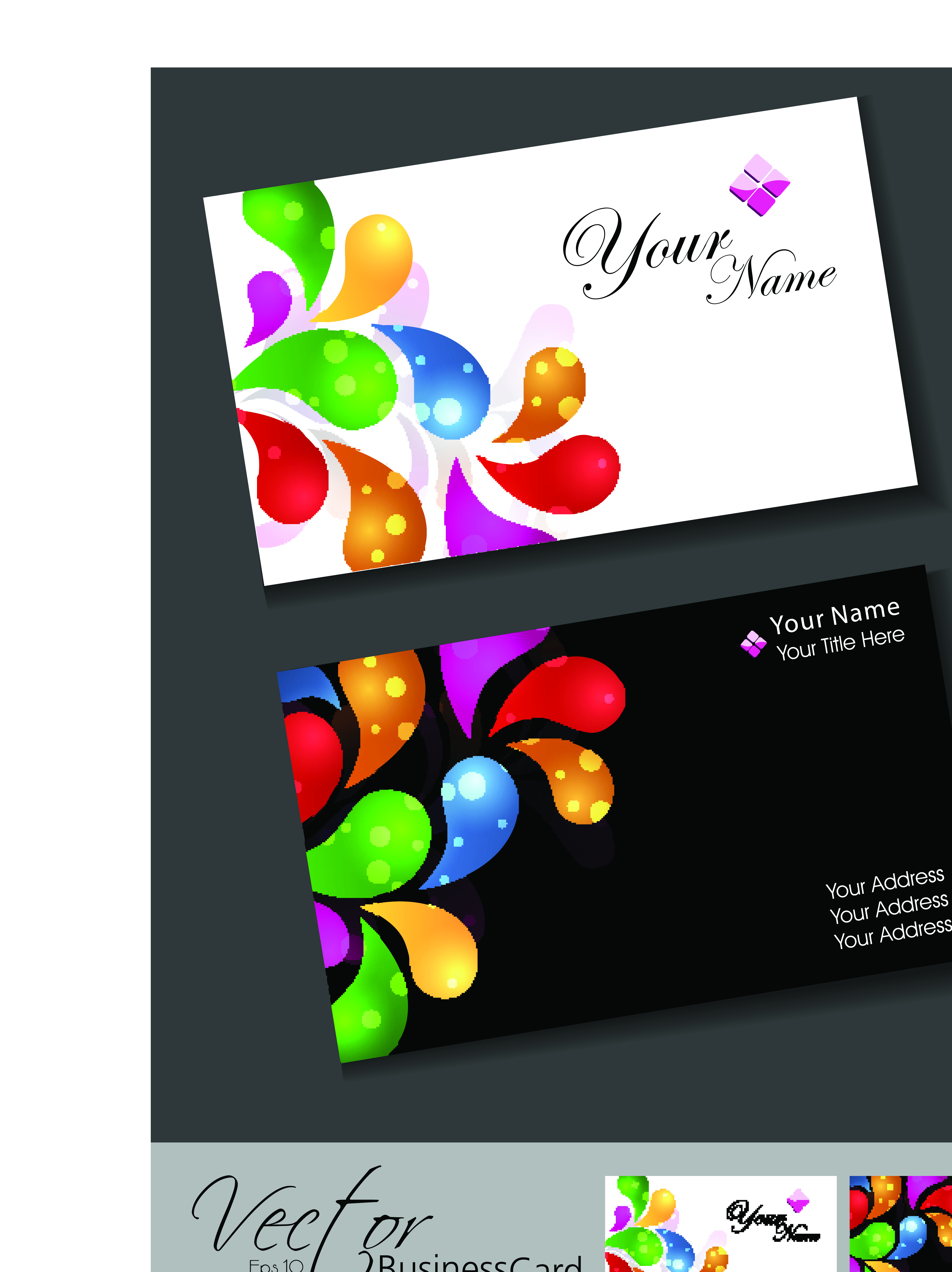 colorful card design 10 vector