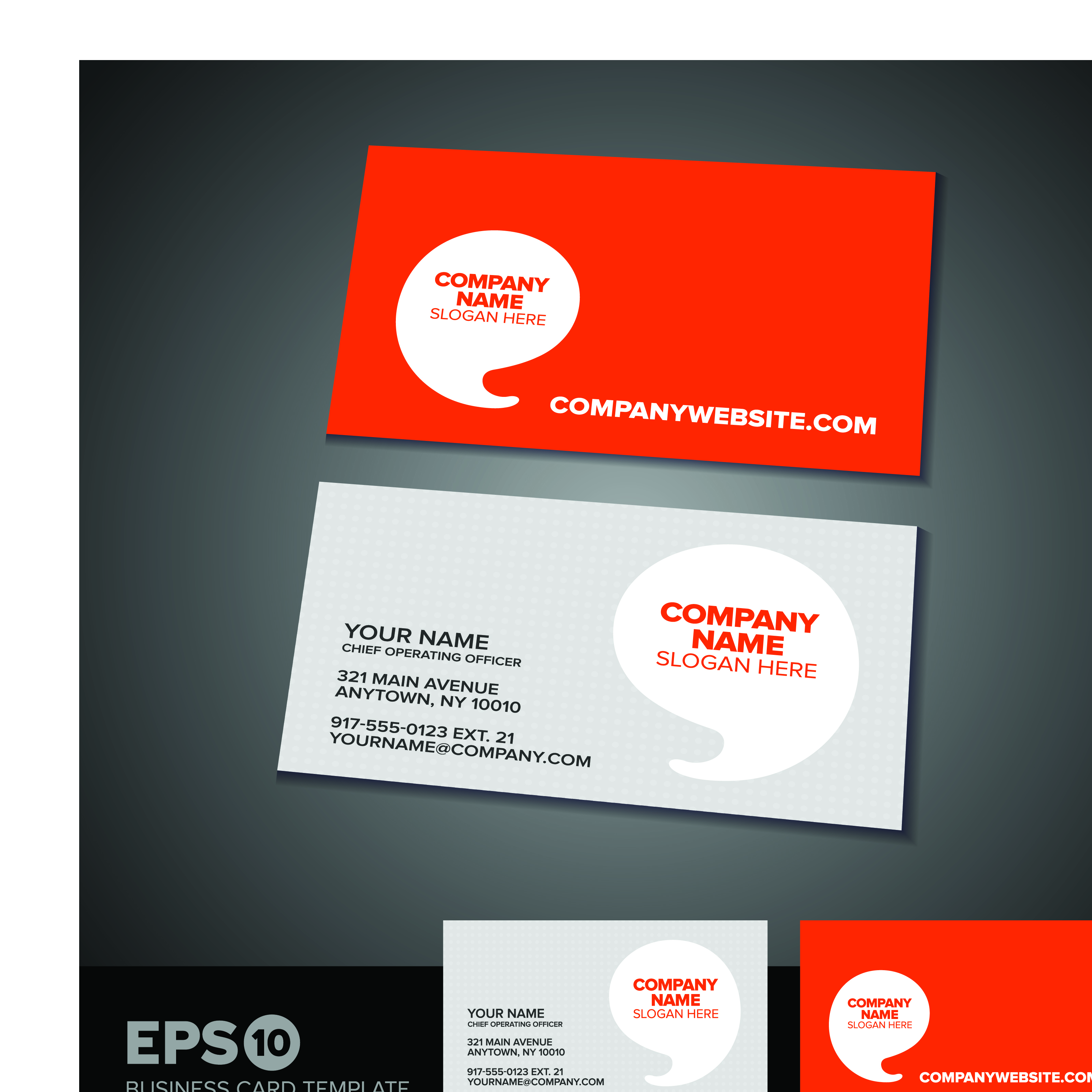 commercial business card template 05 vector