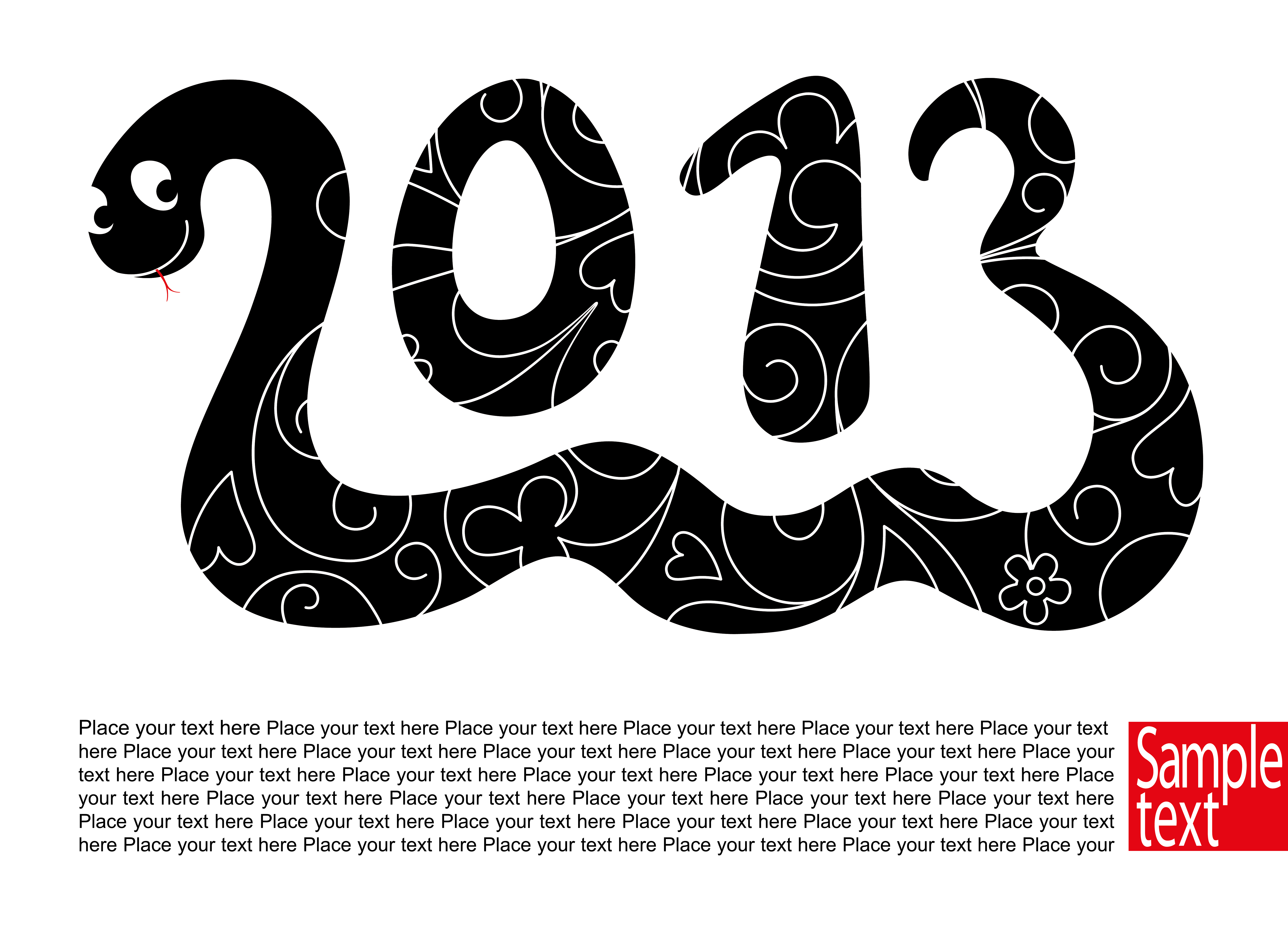 2013 new year39s theme 01 vector