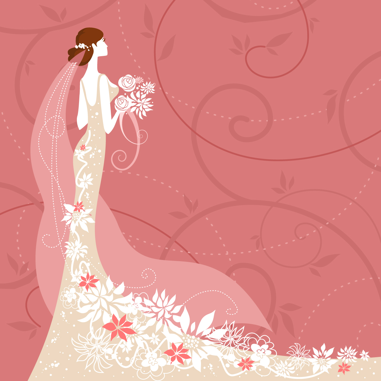 wedding card background 02 vector