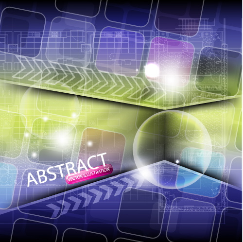 dynamic technology background 01 vector