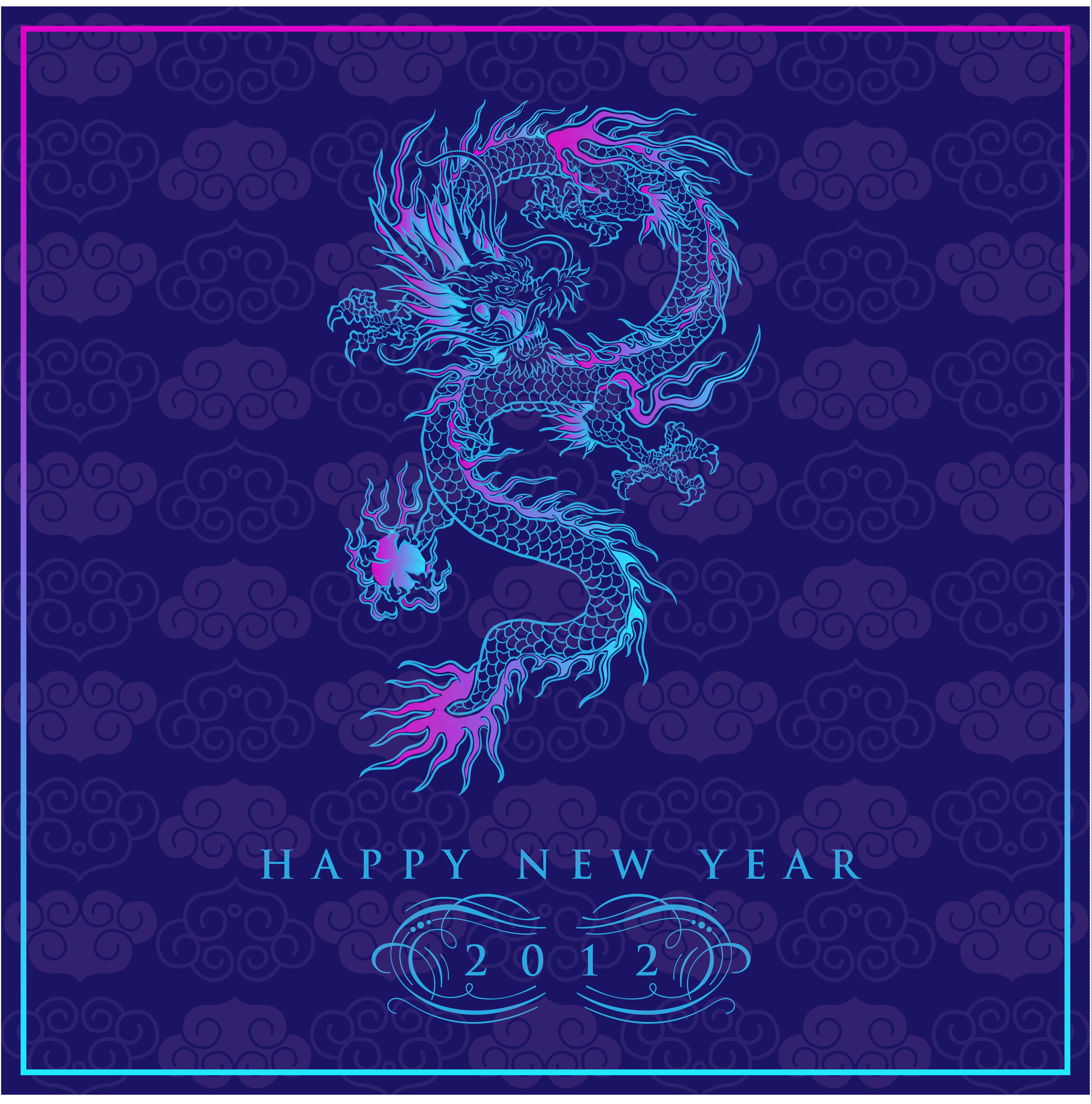 chinese dragon background 03 vector