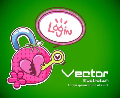 cartoon label background 05 vector