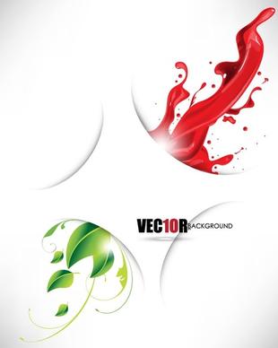 splash label background 02 vector