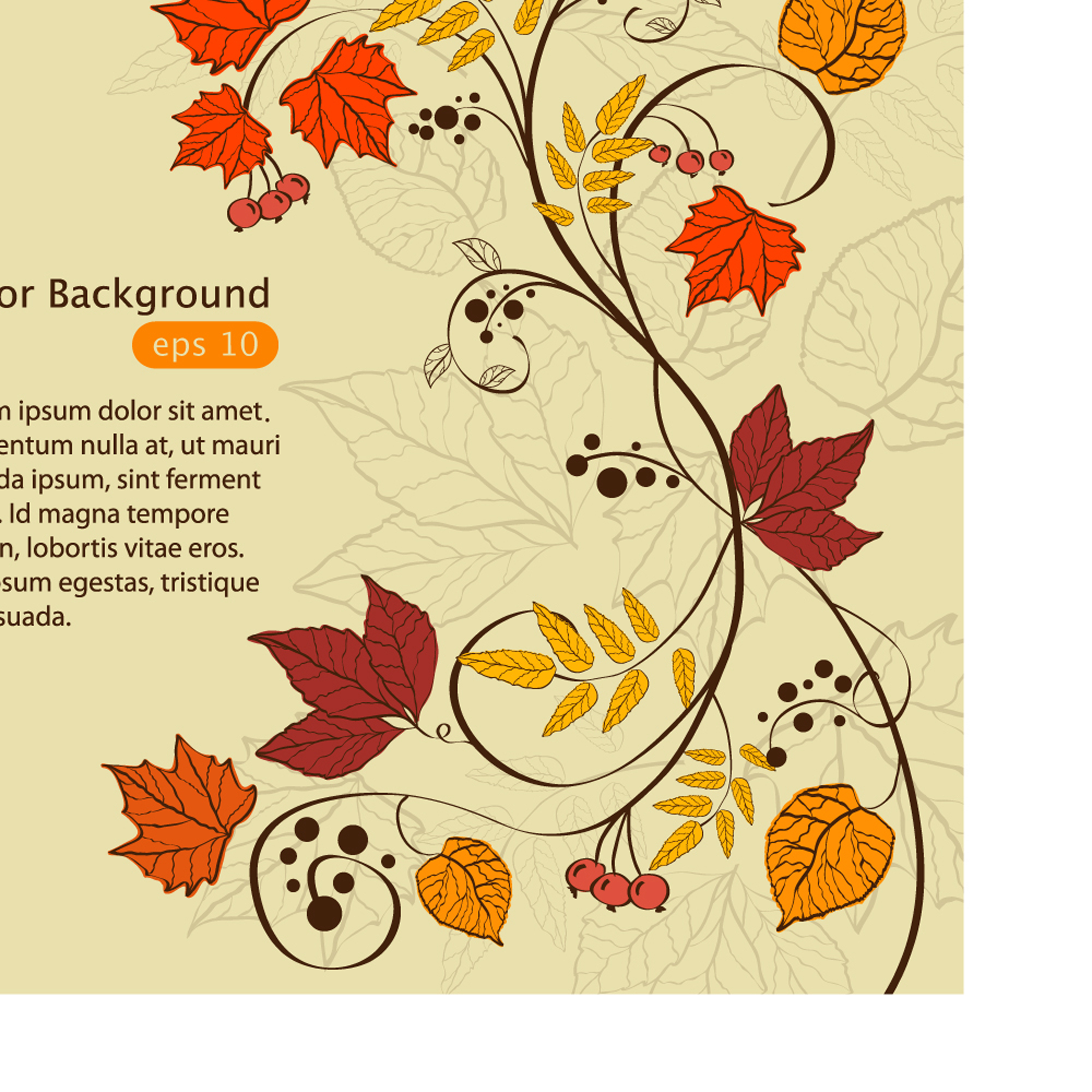 handpainted maple leaf background 04 vector