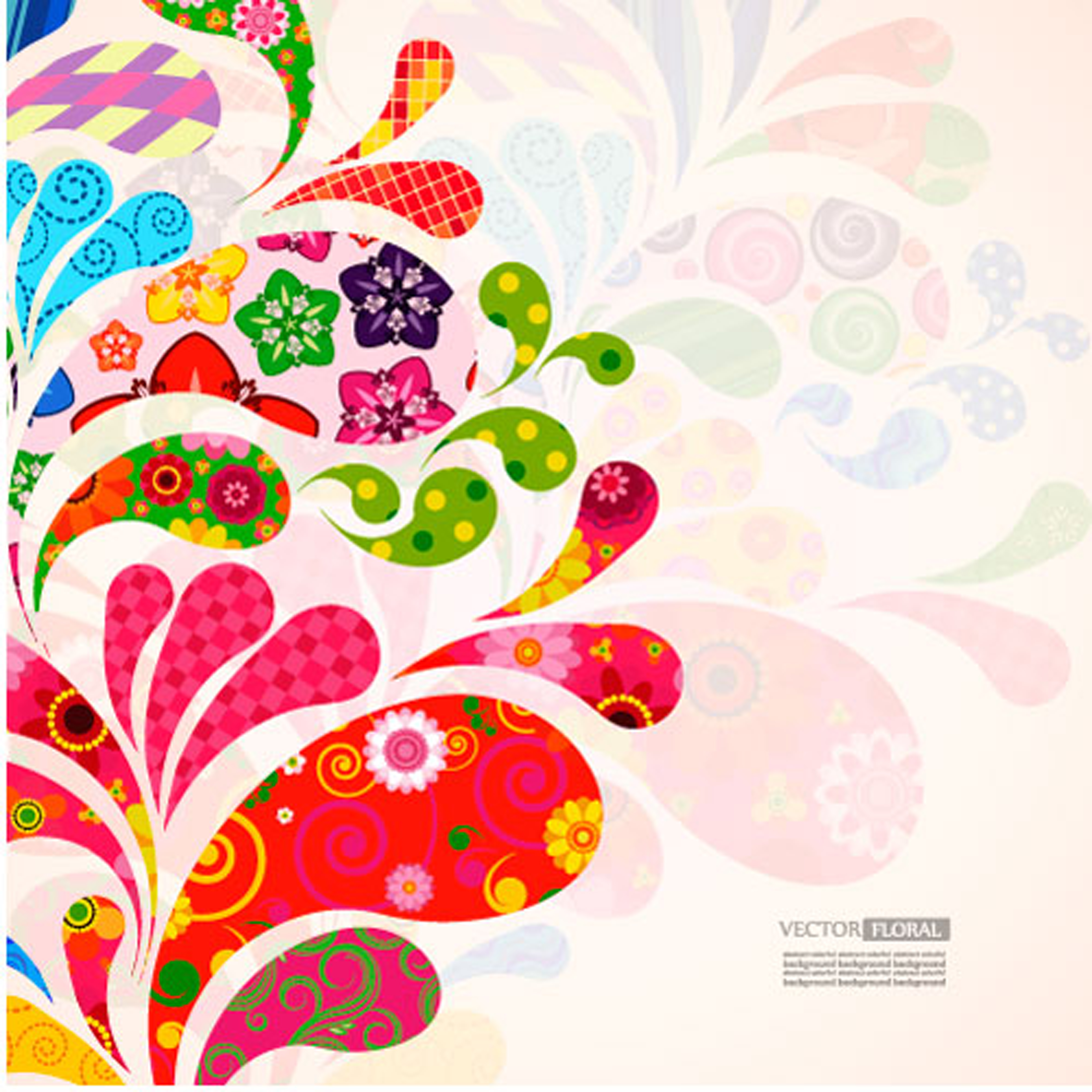 colorful pattern background 04 vector