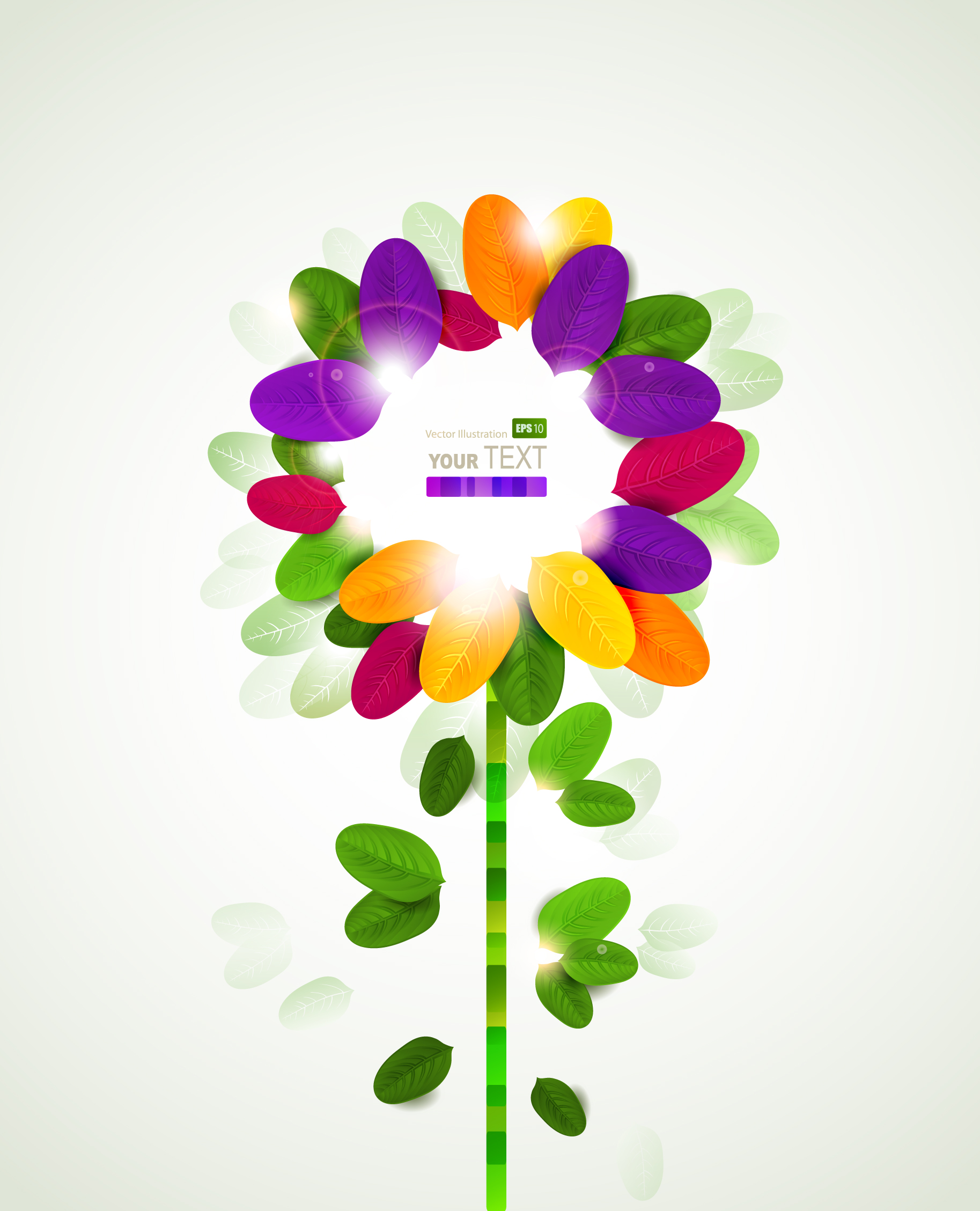 colorful flowers background 01 vector