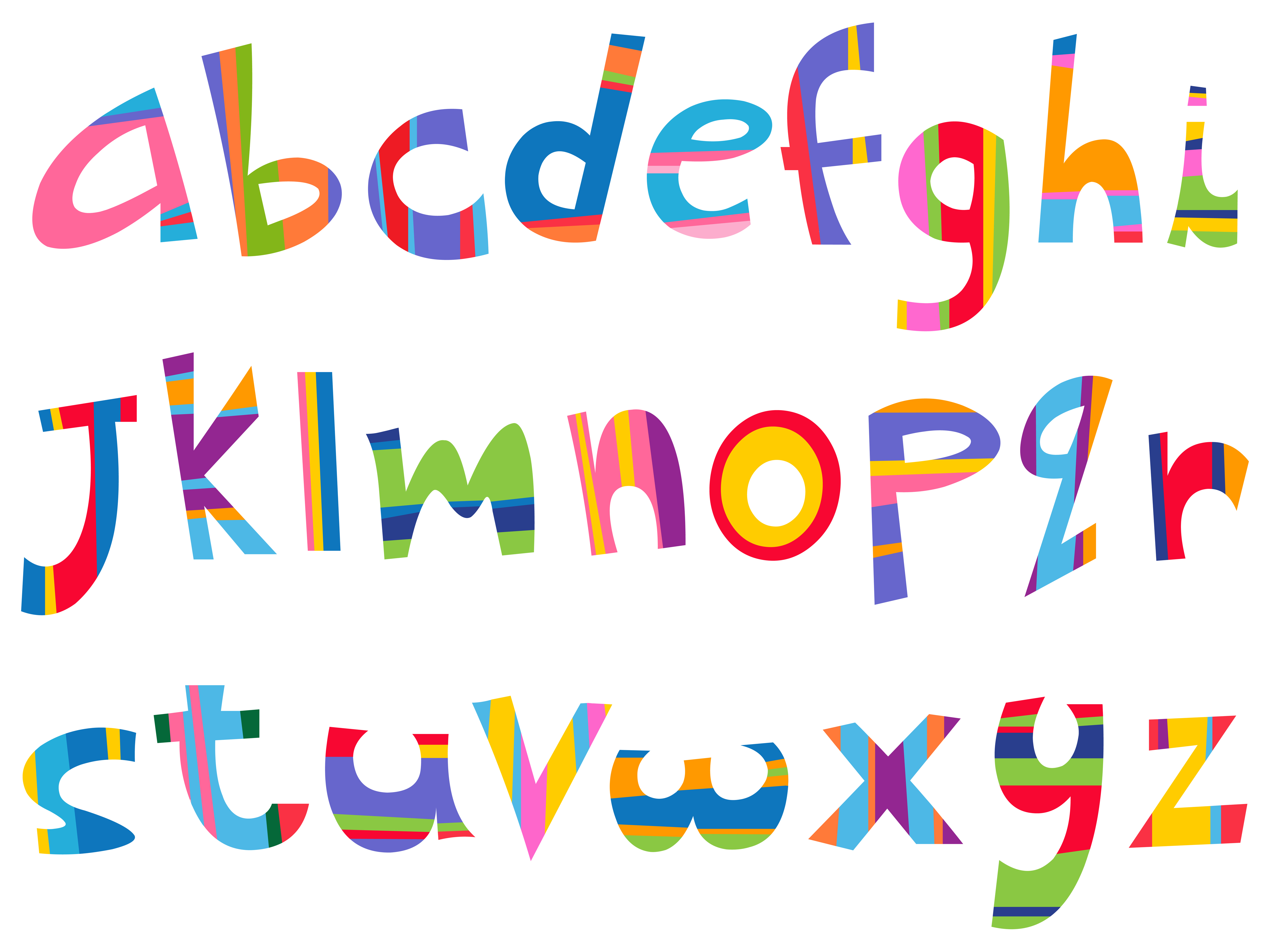 the creative letters designed 10 vector