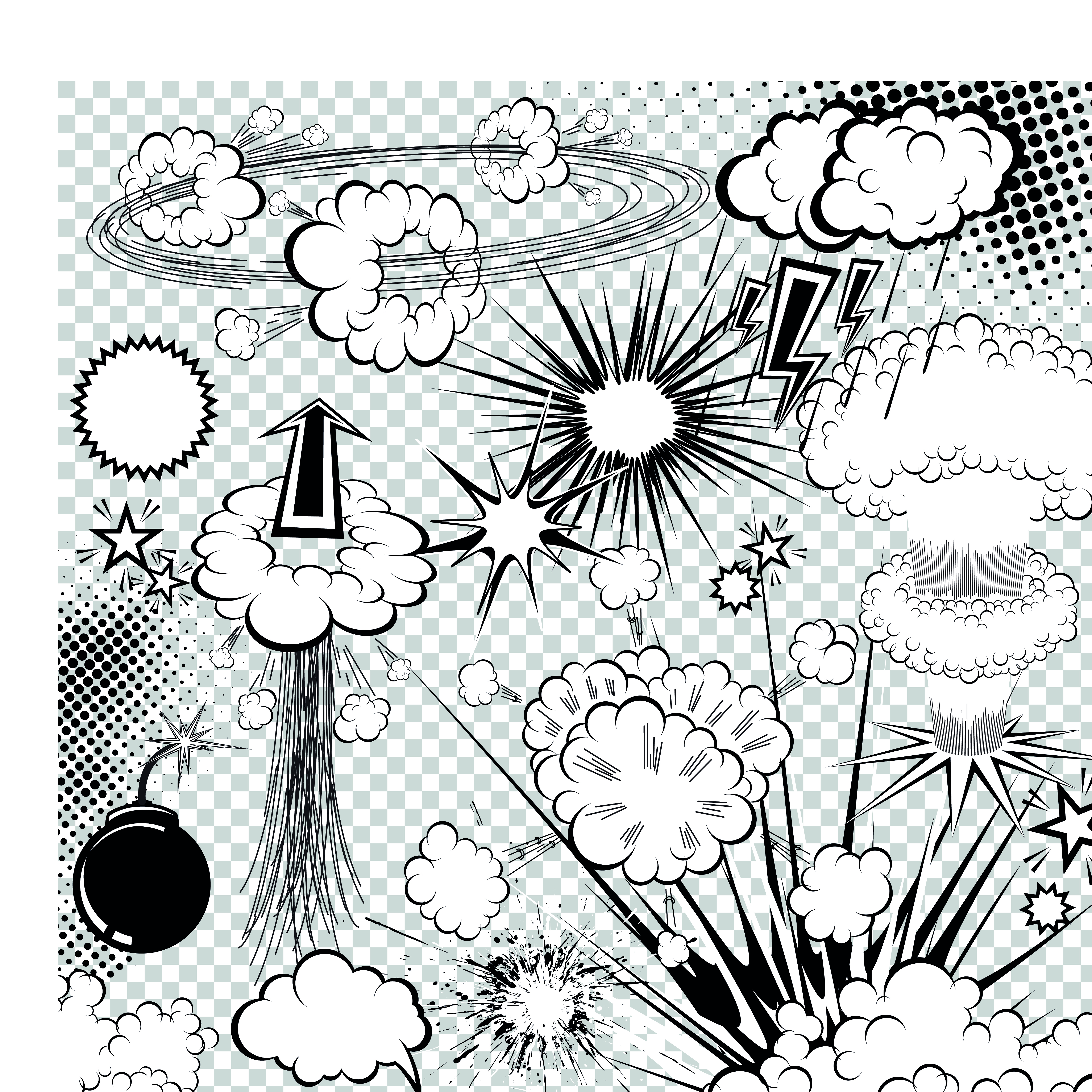 cartoon explosion pattern 03 vector