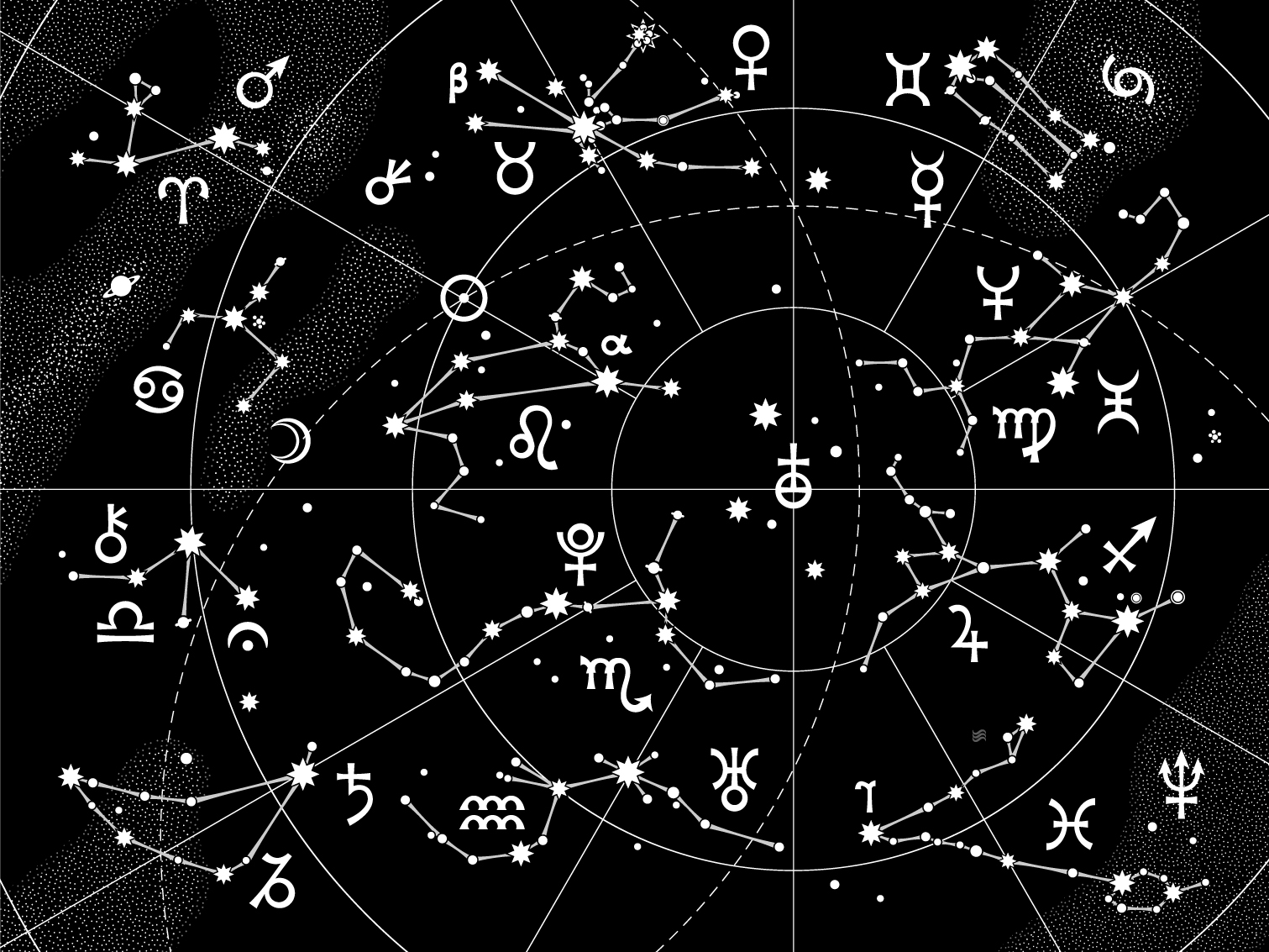 cartoon 12 constellation pattern 06 vector