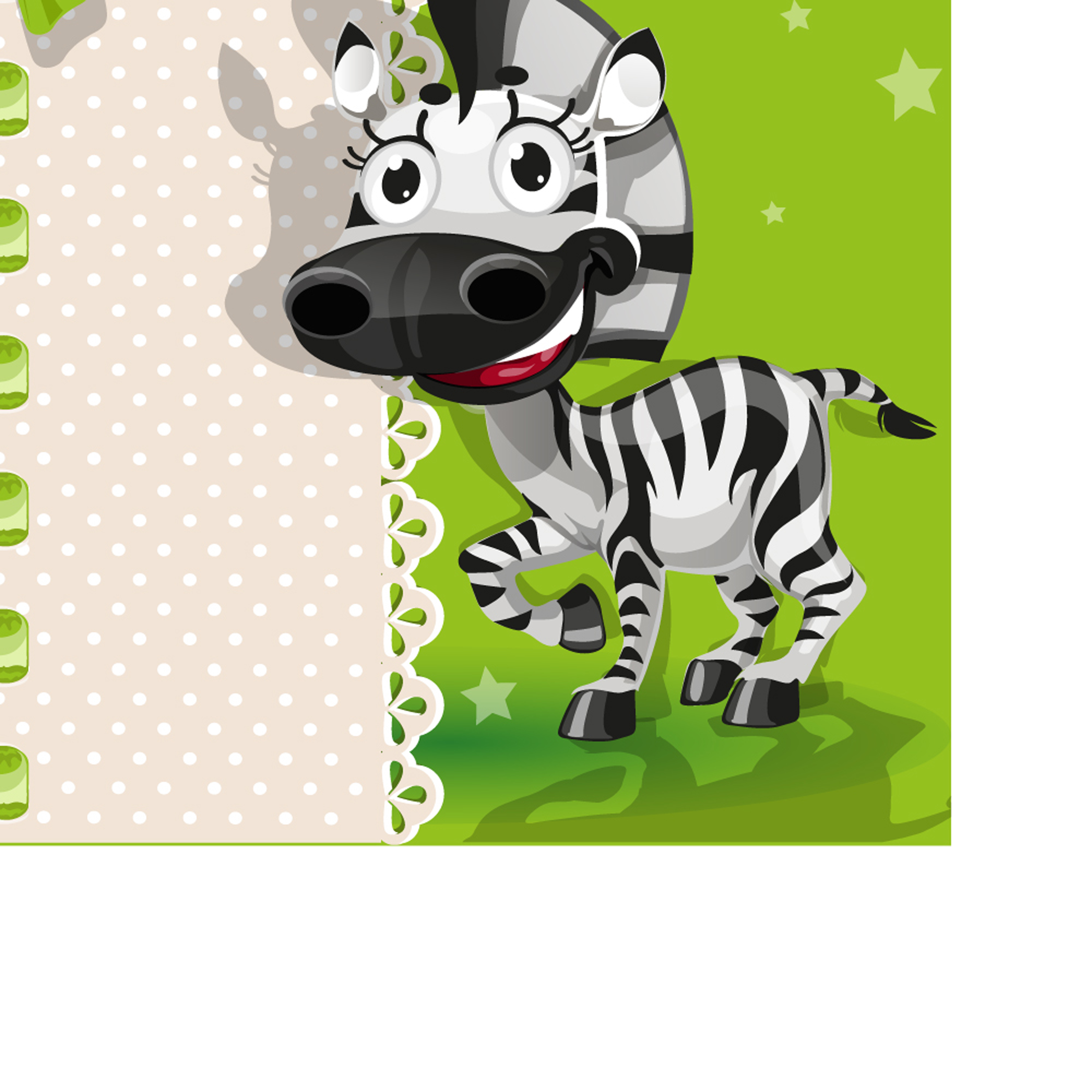 cartoon animal card 01 vector