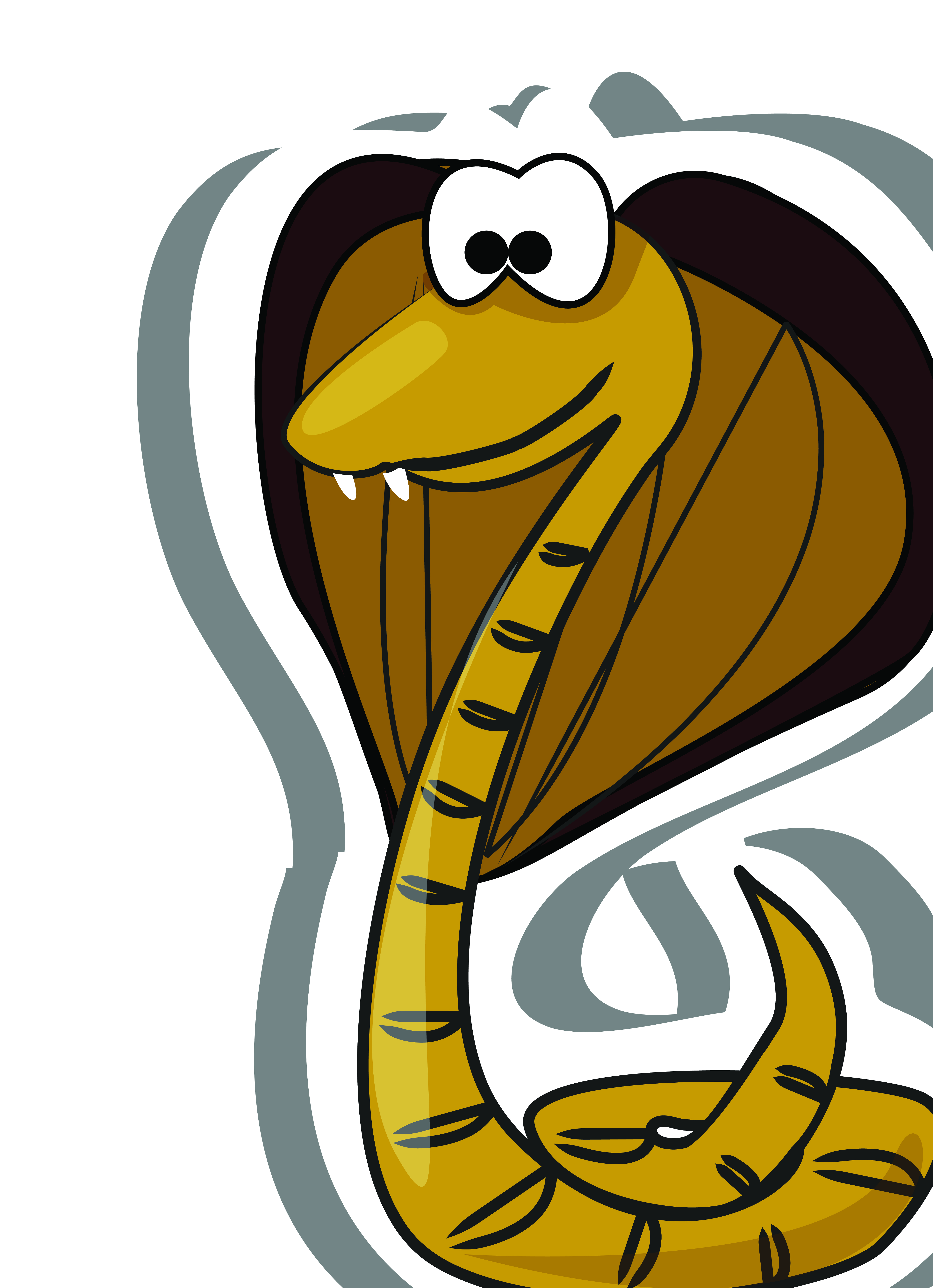 handpainted cartoon snake 01 vector