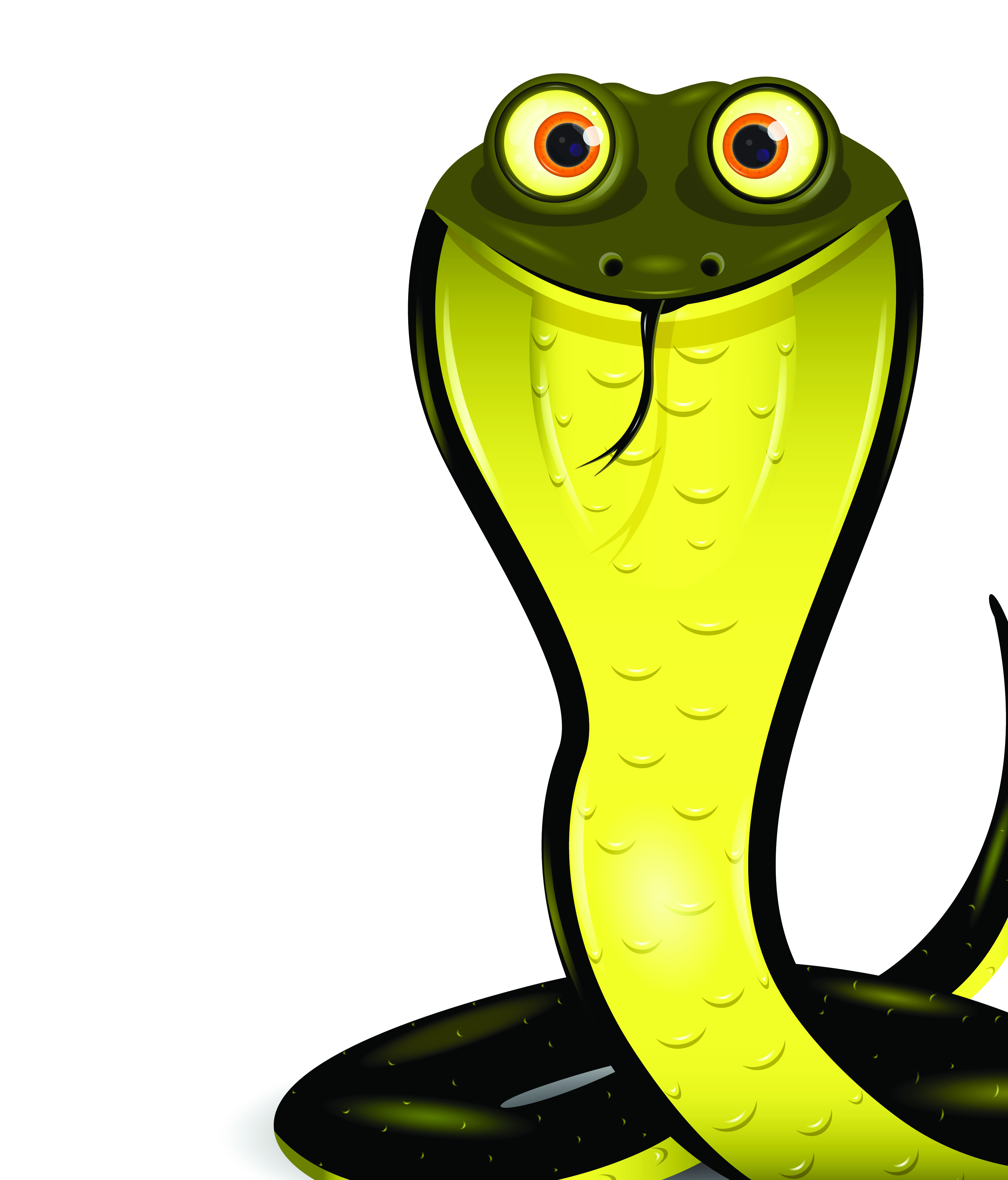 handpainted cartoon snake 02 vector