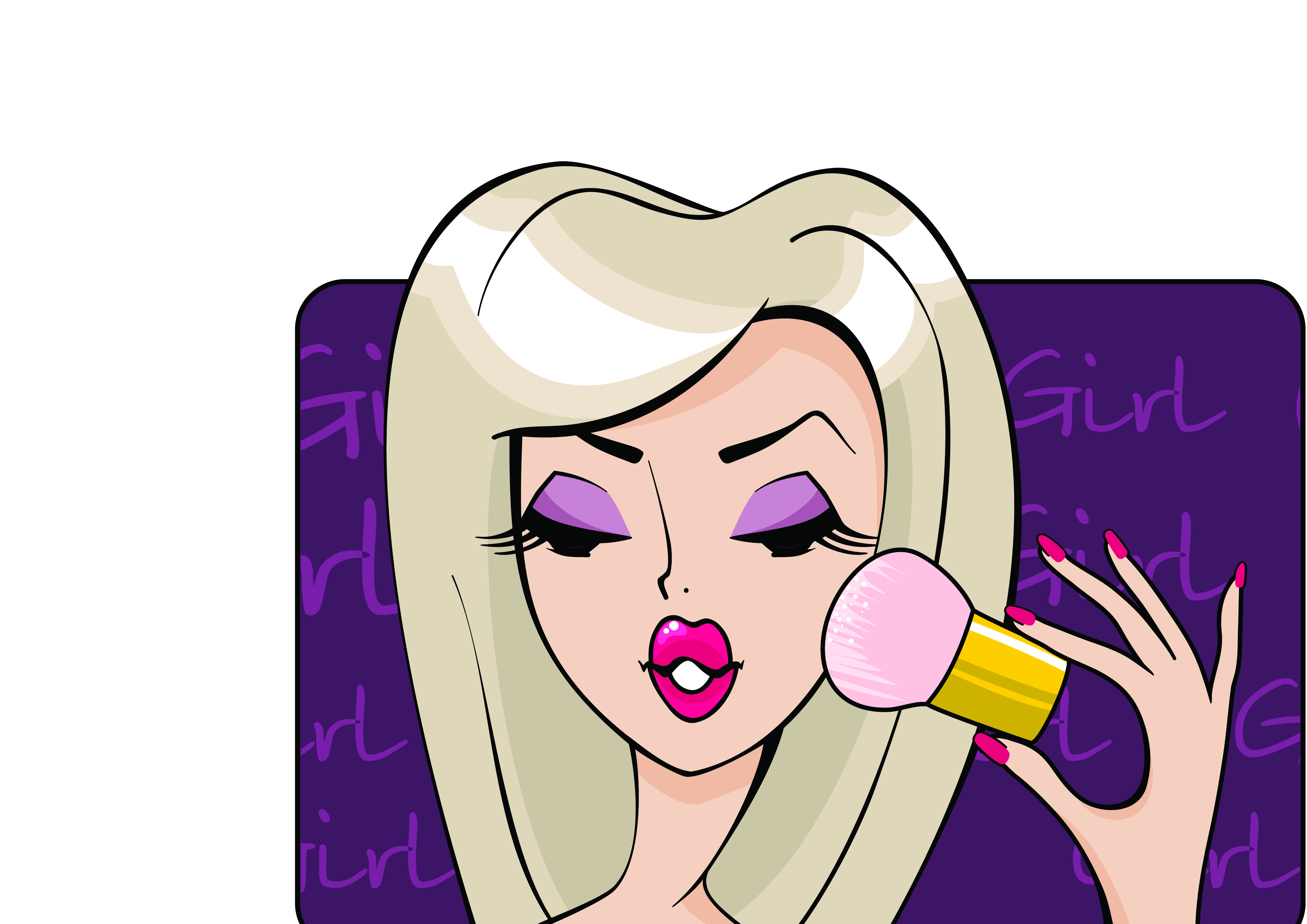 beauty cartoon illustrator 03 vector