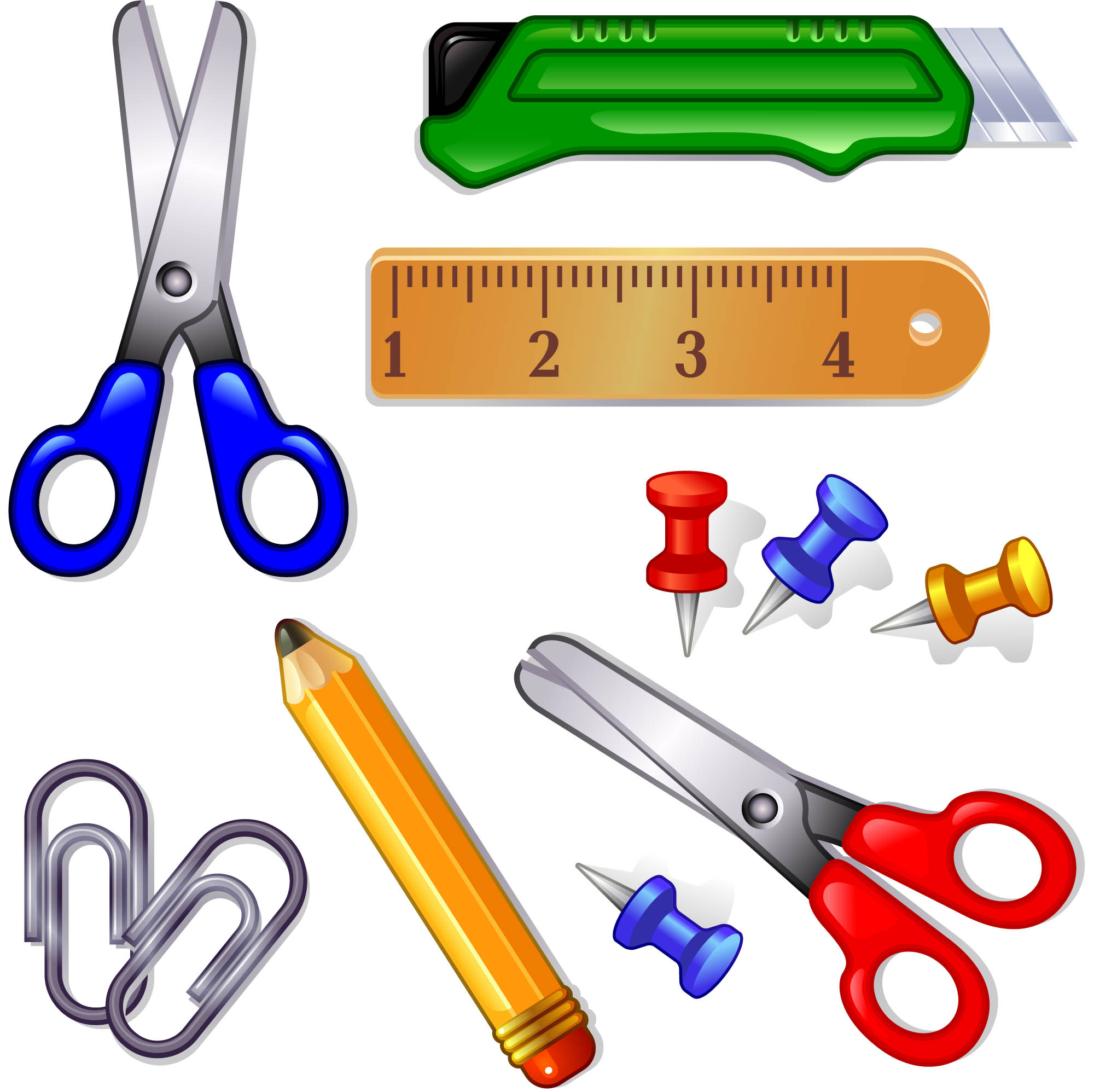 the cartoon learning tools vector