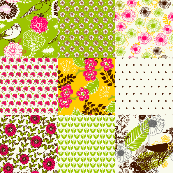 cartoon patterns 03 vector